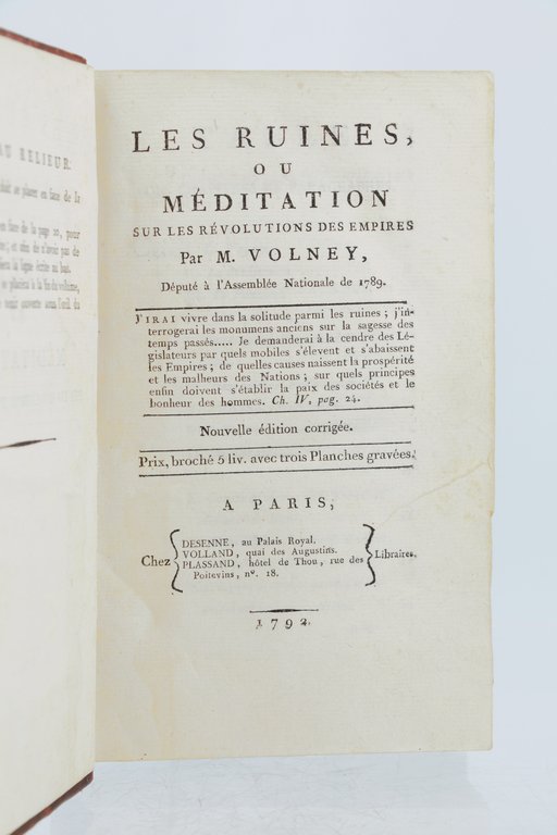 Les ruines, ou méditation sur les révolutions des empires