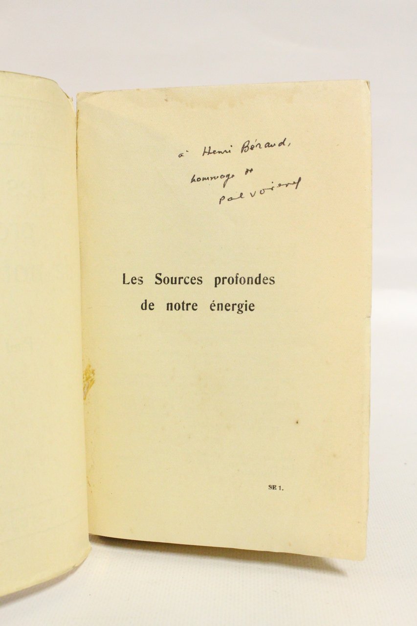 Les sources profondes de notre énergie