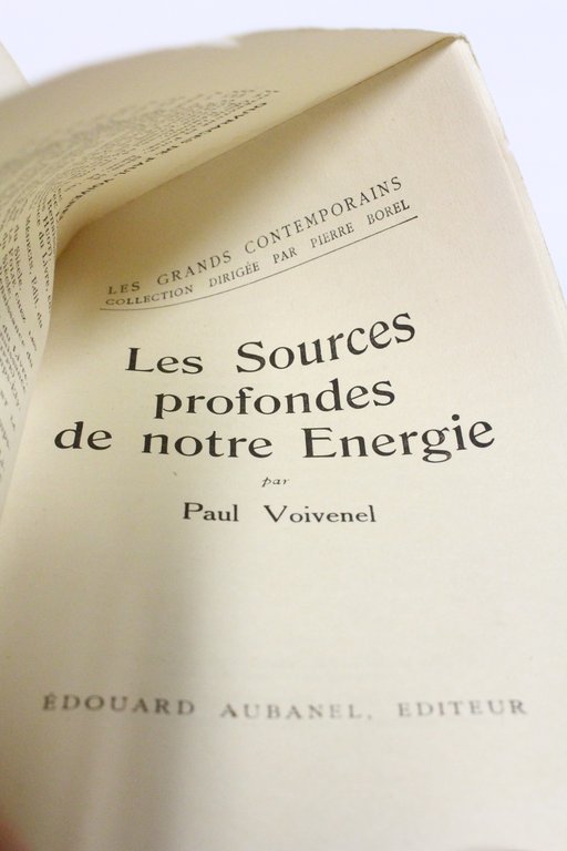 Les sources profondes de notre énergie