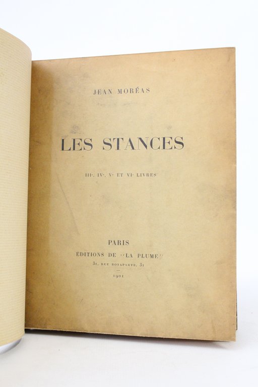 Les stances. IIIe, IVe, Ve et VIe livres