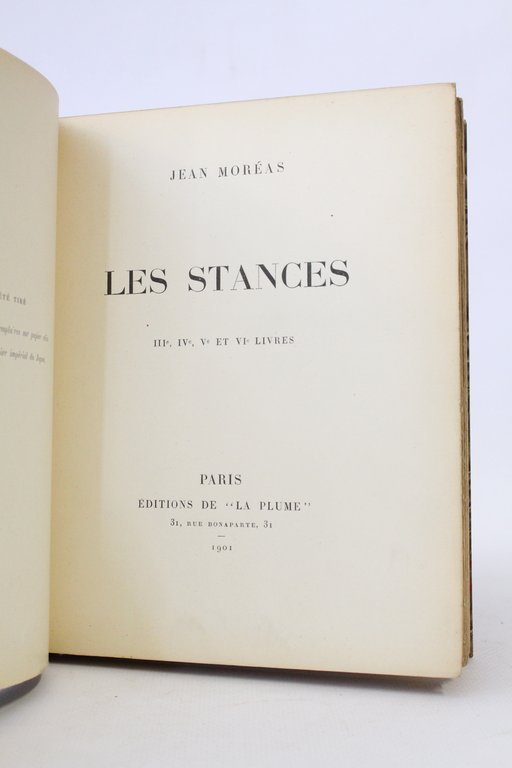 Les stances. IIIe, IVe, Ve et VIe livres