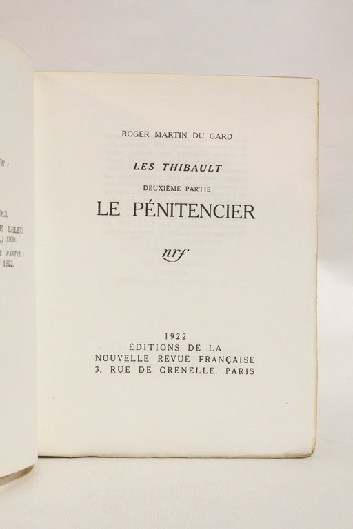 Les Thibault - Deuxième partie. Le pénitencier