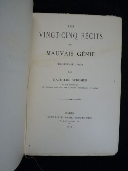 Les vingt-cinq récits du mauvais génie