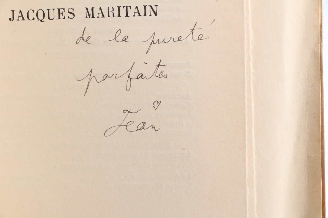 Lettre à Jacques Maritain