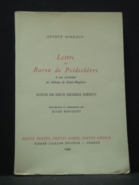 Lettre au Baron de Petdechèvre à son secrétaire au château …