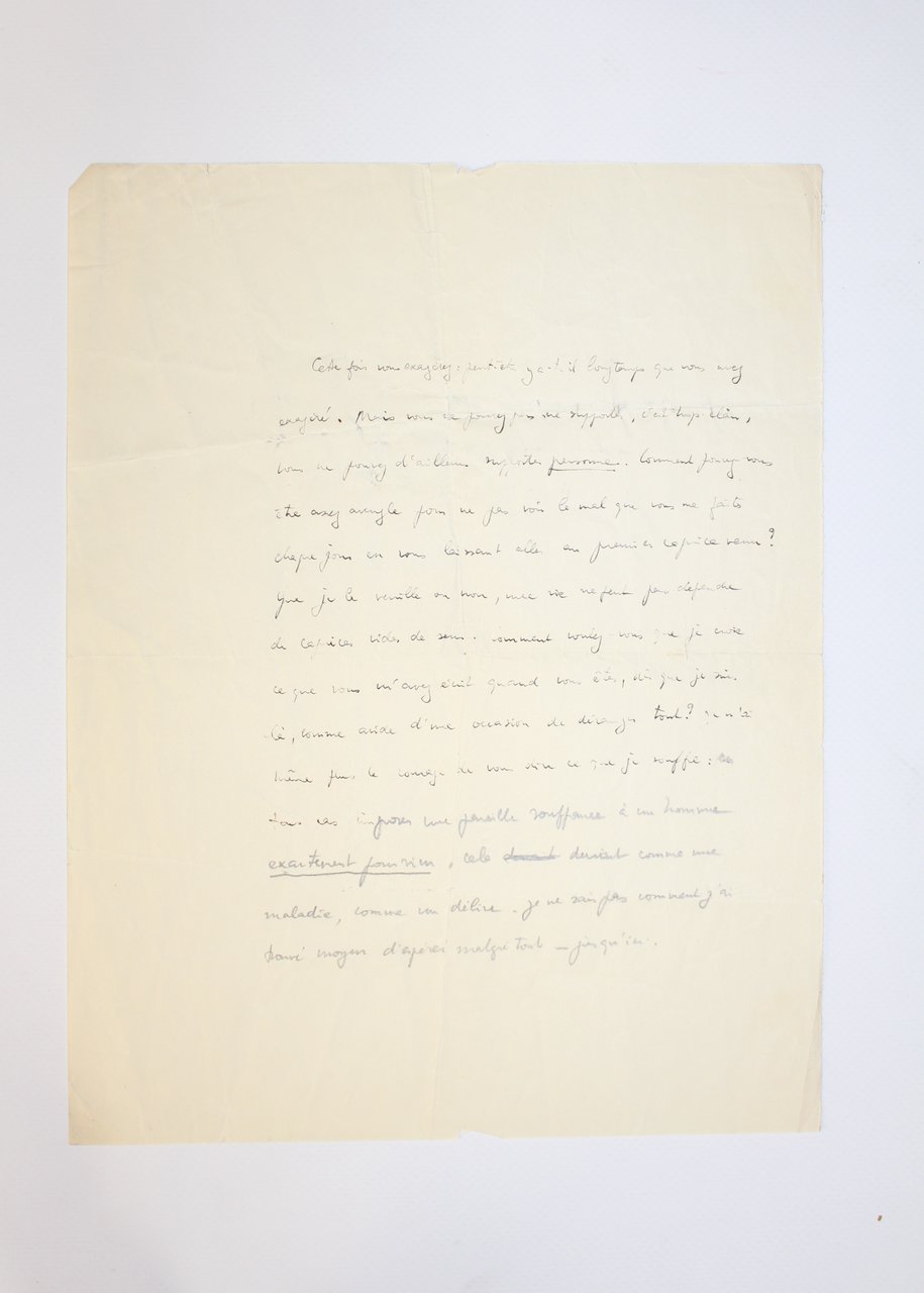 « en tout cas imposer une pareille souffrance à un …