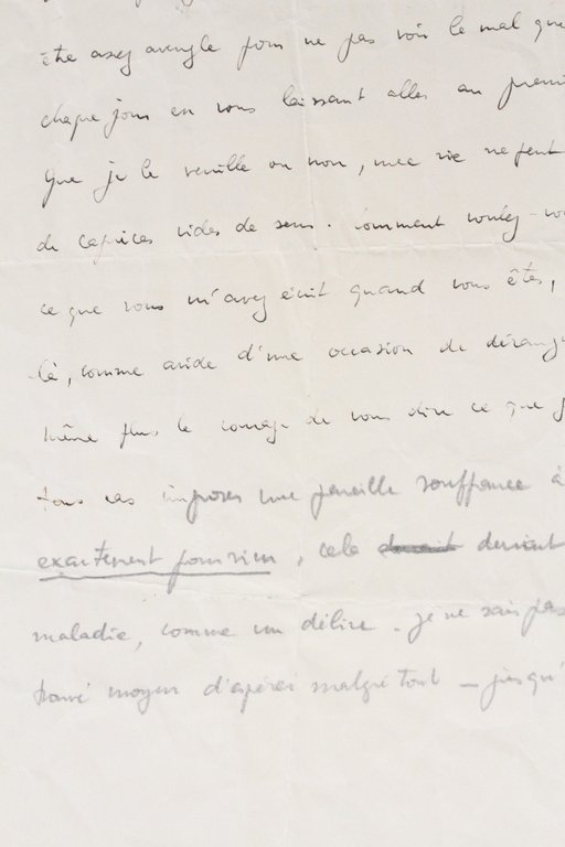 « en tout cas imposer une pareille souffrance à un …