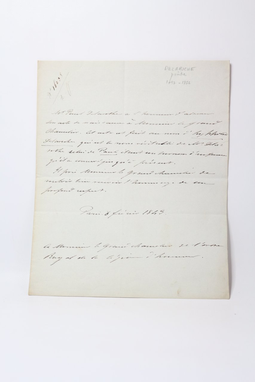 Lettre autographe au chancelier de la légion d'honneur sur son …