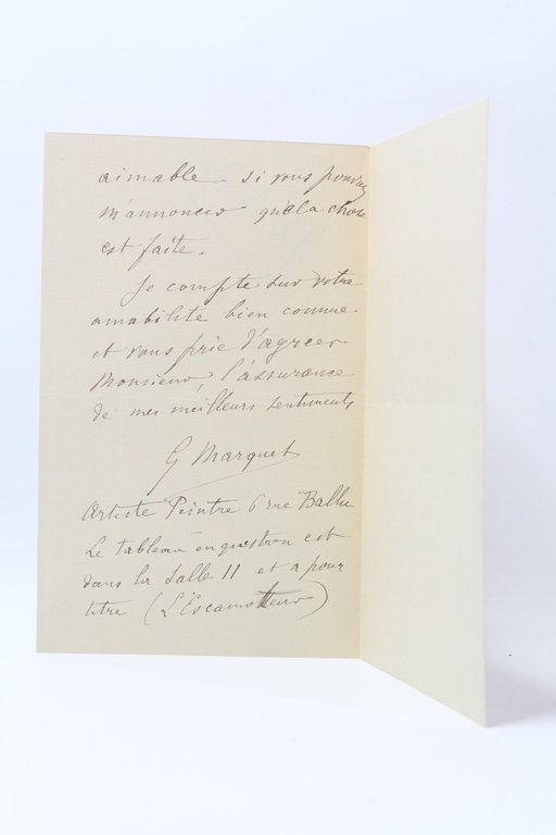 Lettre autographe signée