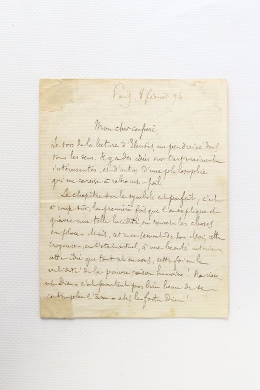 « ah ! le foutu Dieu ! » • Lettre …