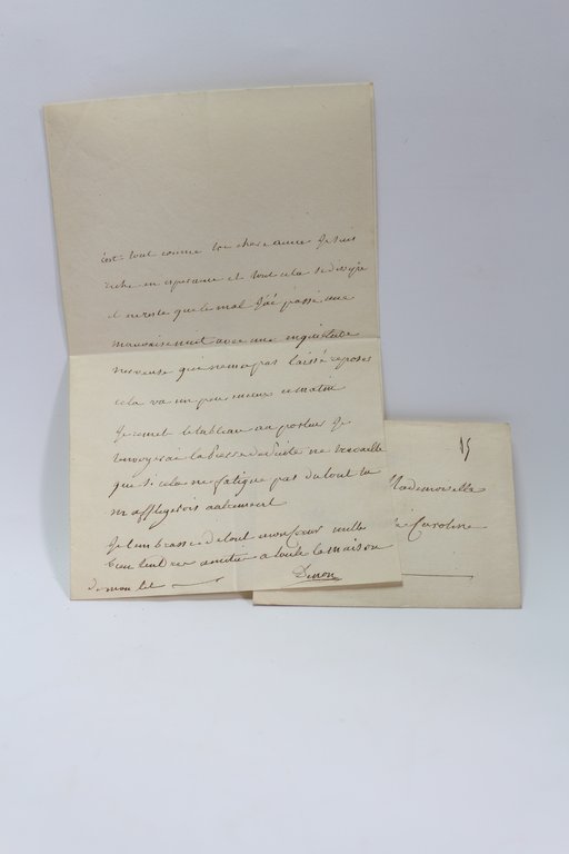 Lettre autographe signée à Caroline de Corval