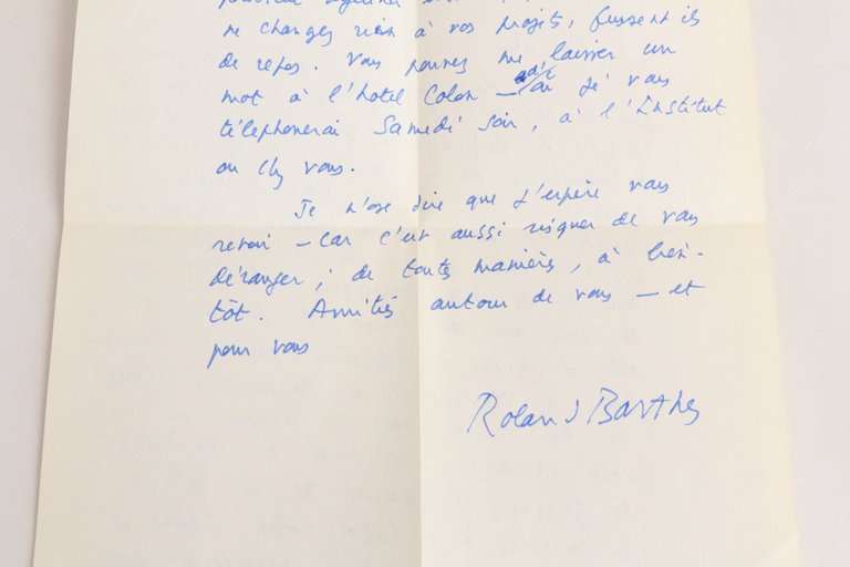 Lettre autographe signée à Georges Raillard