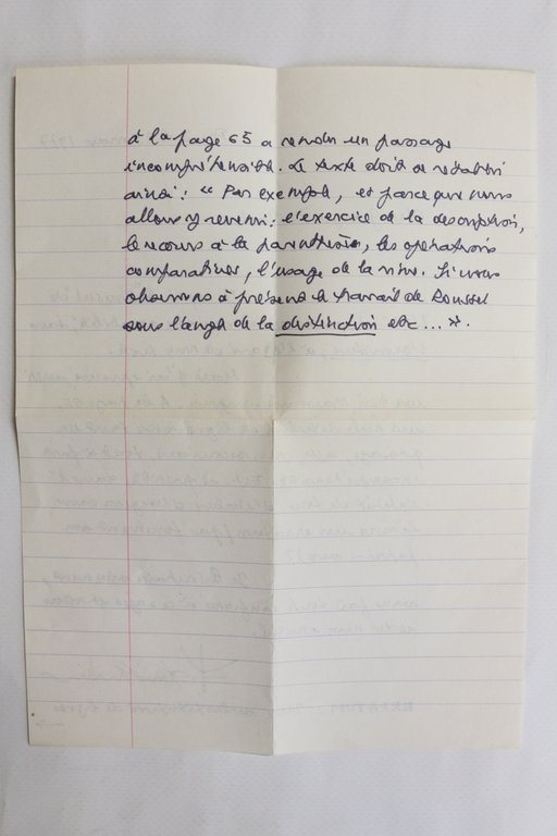 Lettre autographe signée à Georges Raillard à propos d'une erreur …