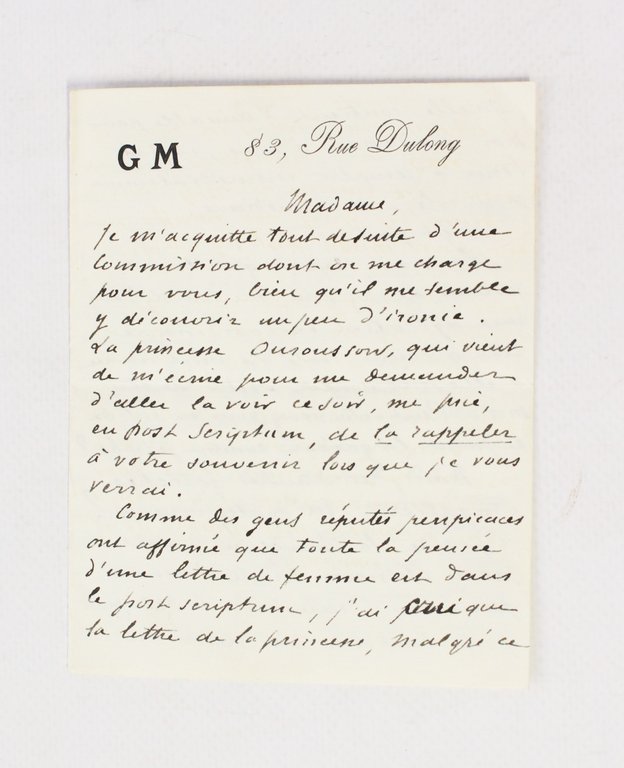 « Dites, Madame, voulez-vous un fétiche ? [.] je porte …