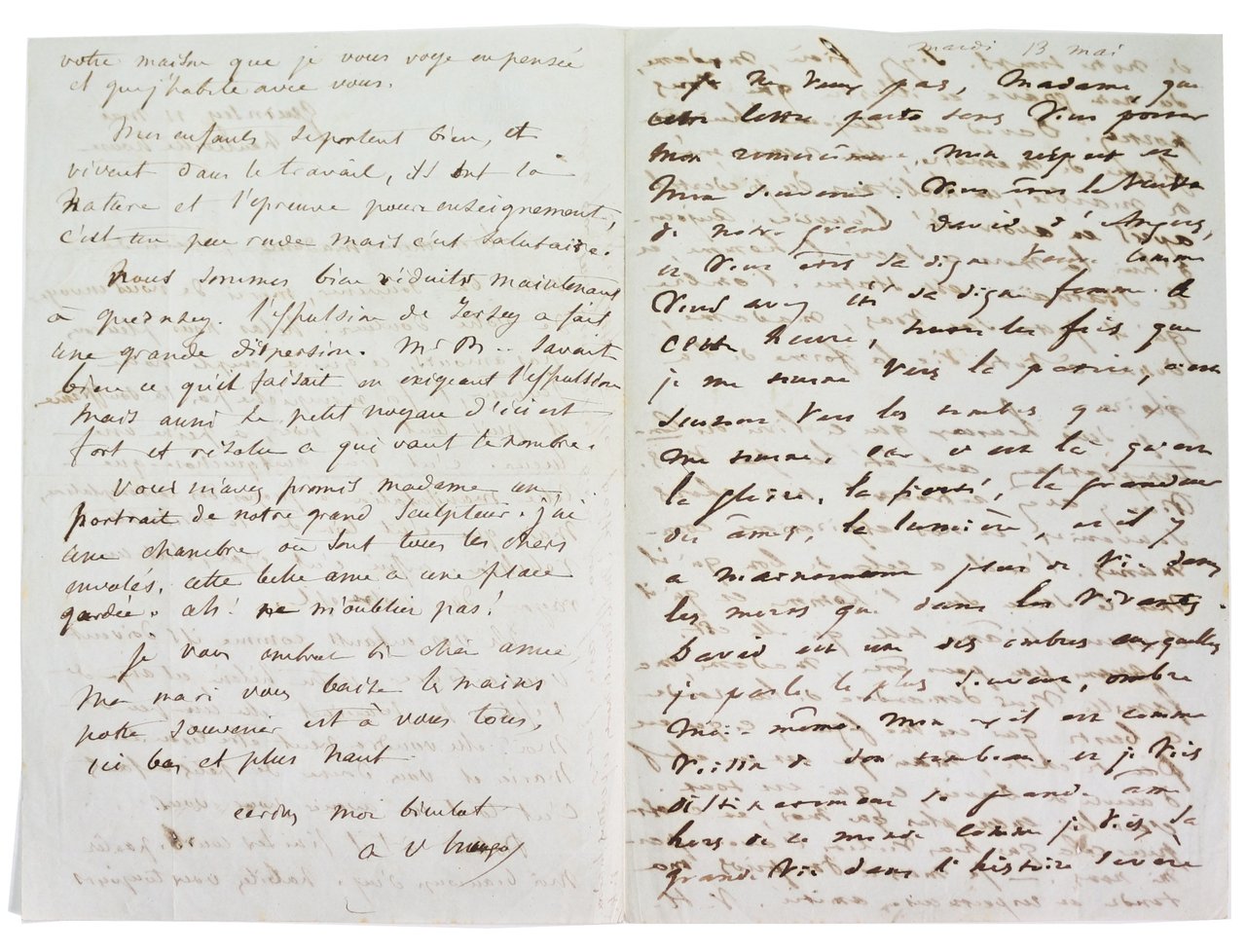 Mon exil est comme voisin de son tombeau, et je …