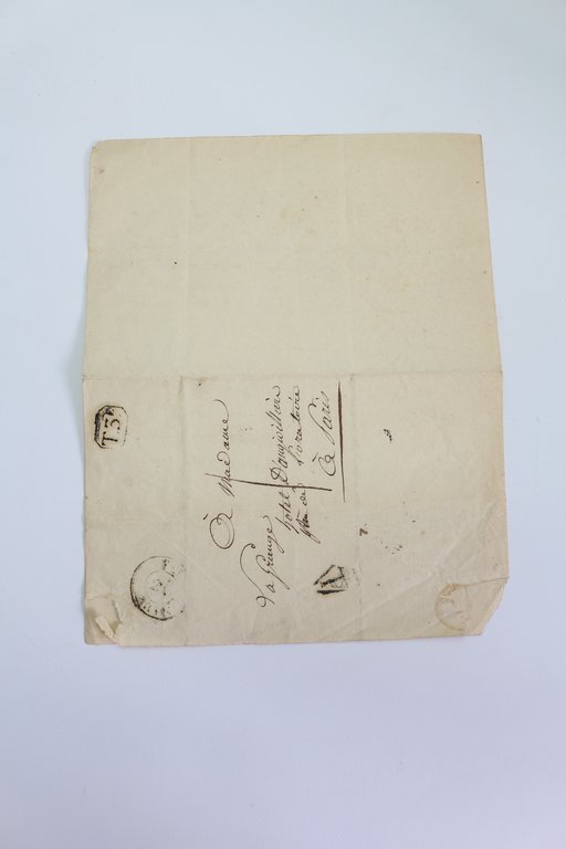 Lettre autographe signée à Madame La Grange
