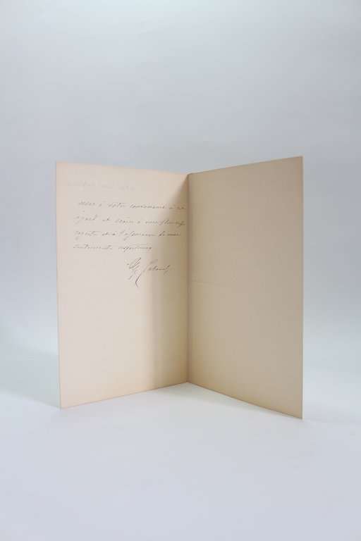 Lettre autographe signée à propos d'un portrait