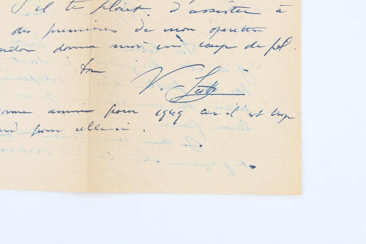 Lettre autographe signée à son grand ami Carlo Rim