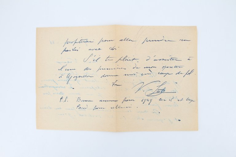 Lettre autographe signée à son grand ami Carlo Rim