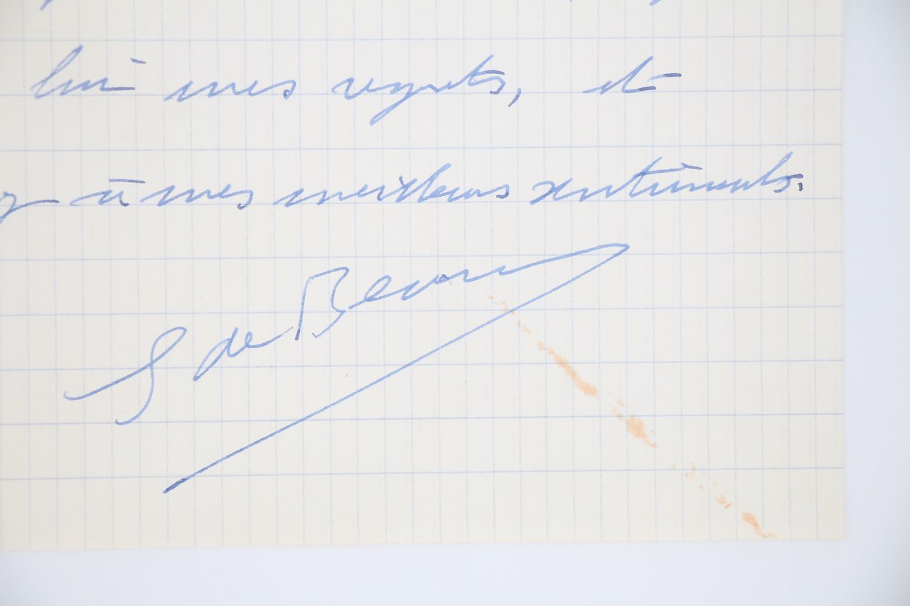 Lettre autographe signée adressée à Antoinette Boulesteix