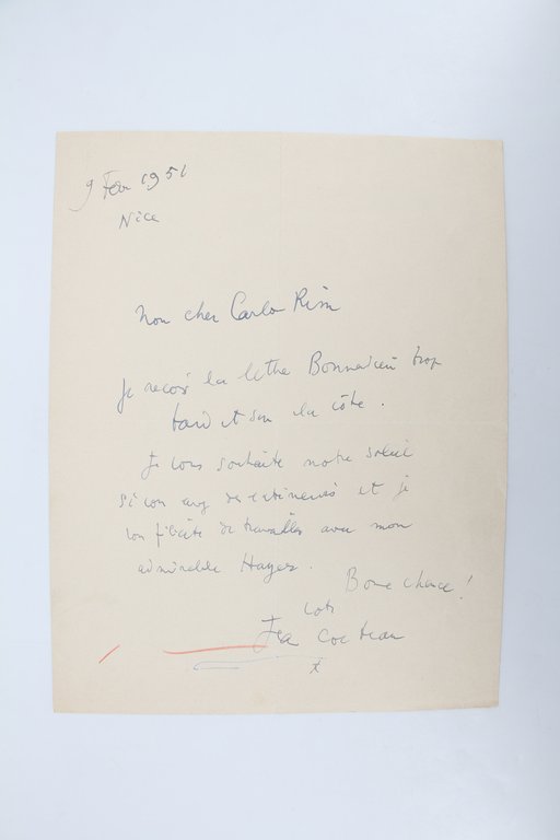 Lettre autographe signée adressée à Carlo Rim à propos du …