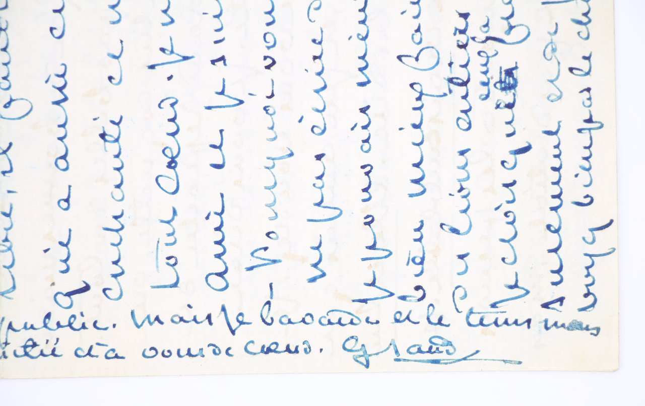 Lettre autographe signée adressée à Ernest Feydeau : "Je suis …