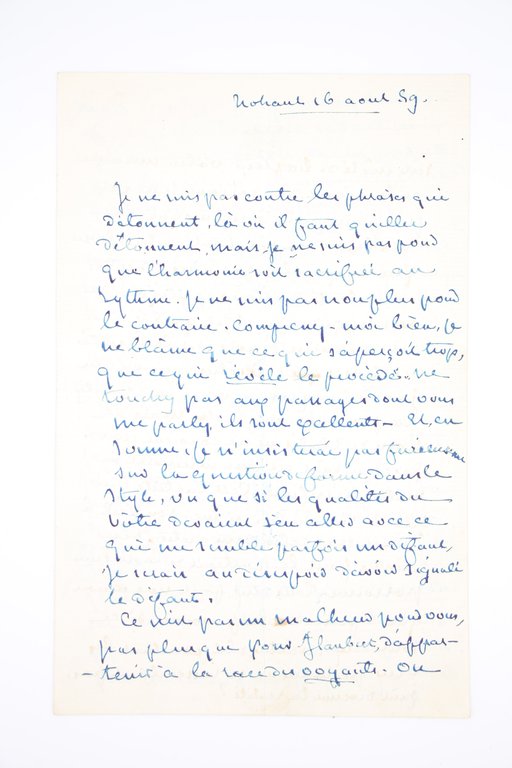 Lettre autographe signée adressée à Ernest Feydeau : "Je suis …