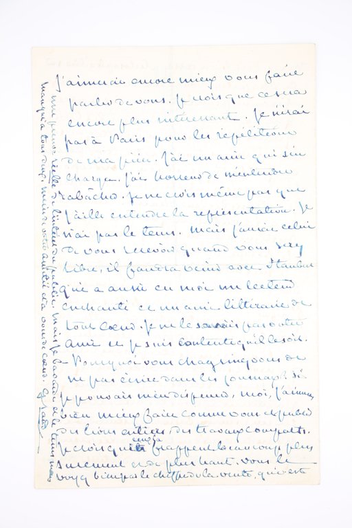 Lettre autographe signée adressée à Ernest Feydeau : "Je suis …