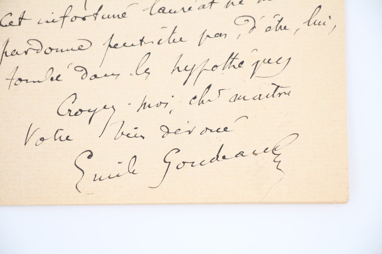 Lettre autographe signée adressée à Francisque Sarcey
