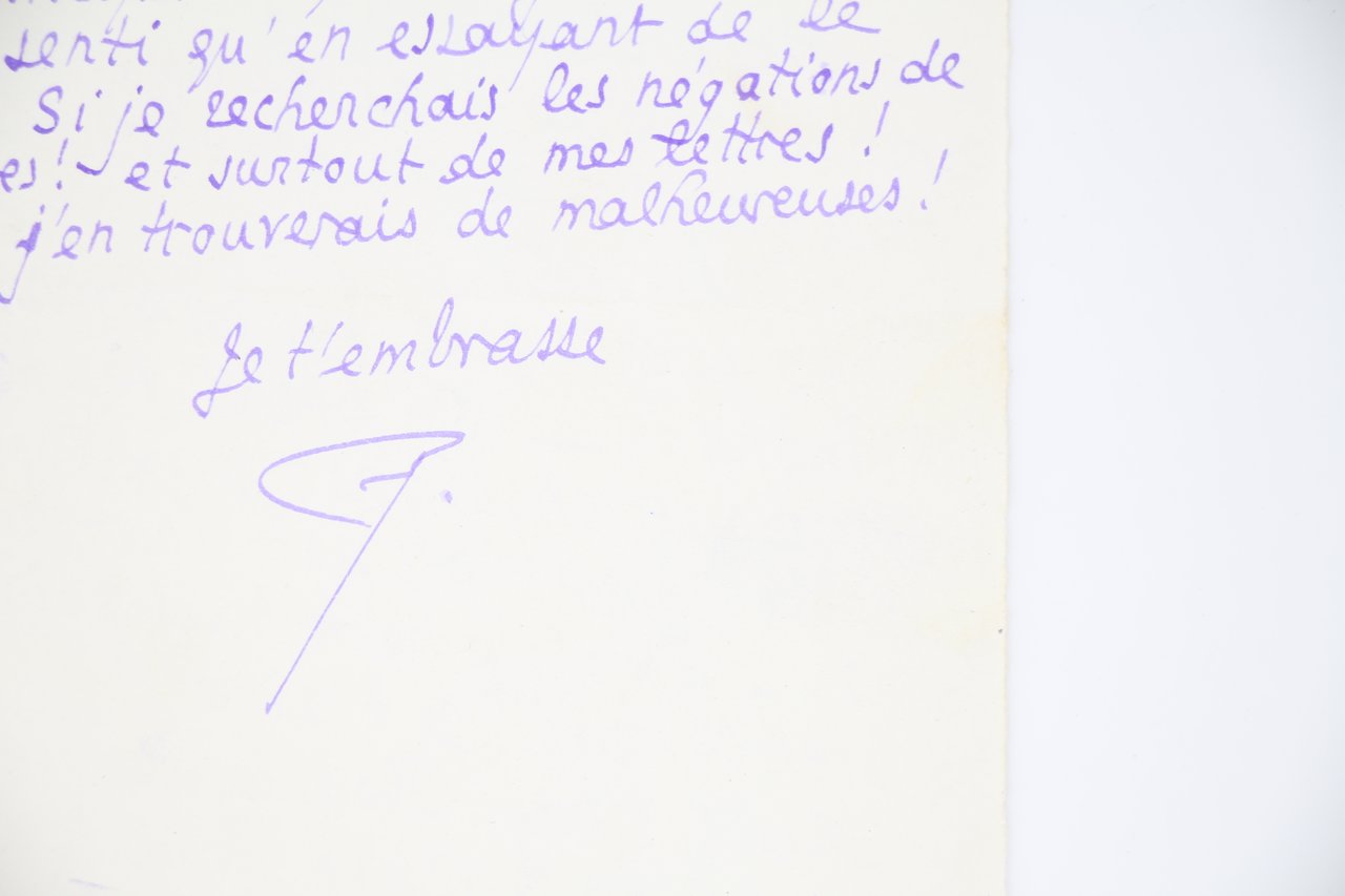Lettre autographe signée adressée à Georges Louis