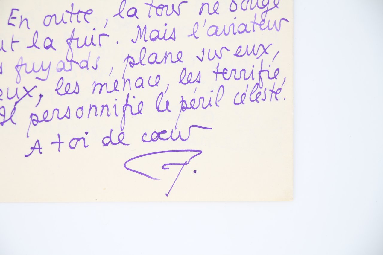 Lettre autographe signée adressée à Georges Louis : "Edison est …