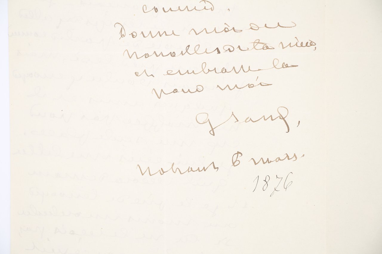 Lettre autographe signée adressée à Gustave Flaubert : "Je t'écris …