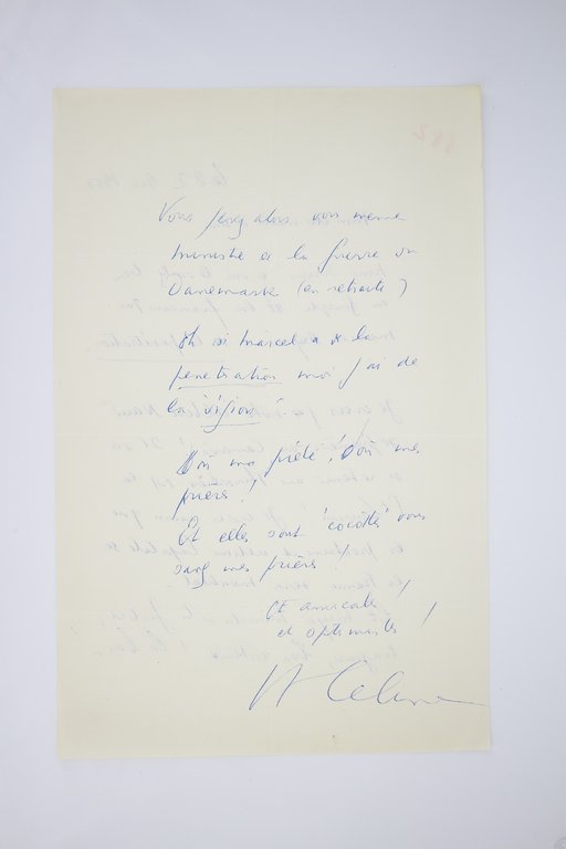 Lettre autographe signée adressée à Maître Thorvald Mikkelsen : "Nous …