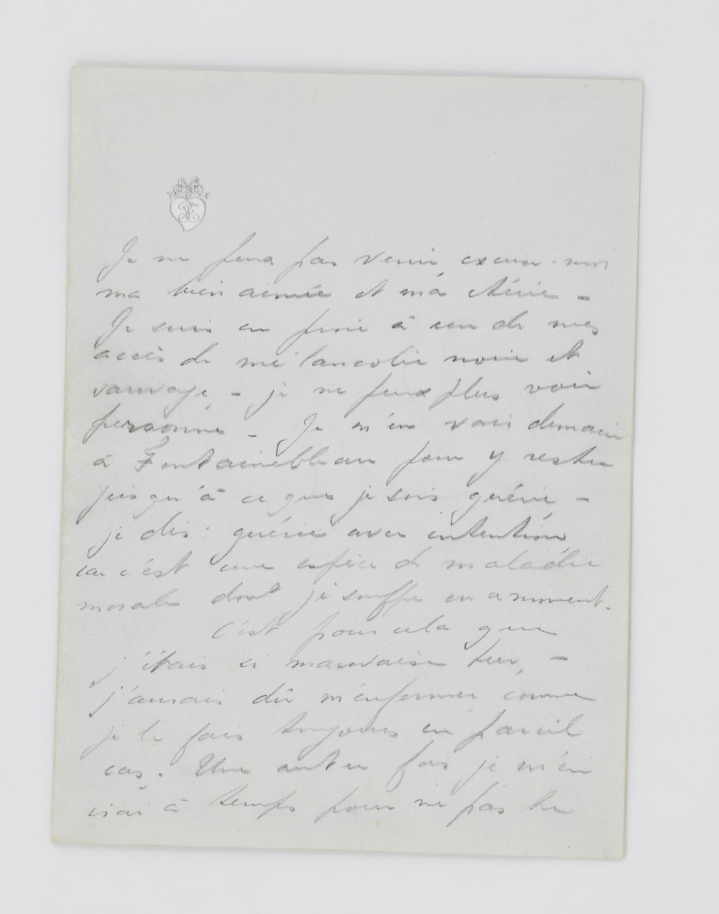 Lettre autographe signée adressée à Natalie Clifford Barney : "Je …