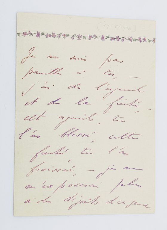 Lettre autographe signée adressée à Natalie Clifford Barney : "Tes …