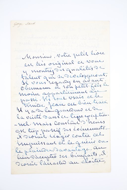 Lettre autographe signée adressée à René Biémont : "On n'est …