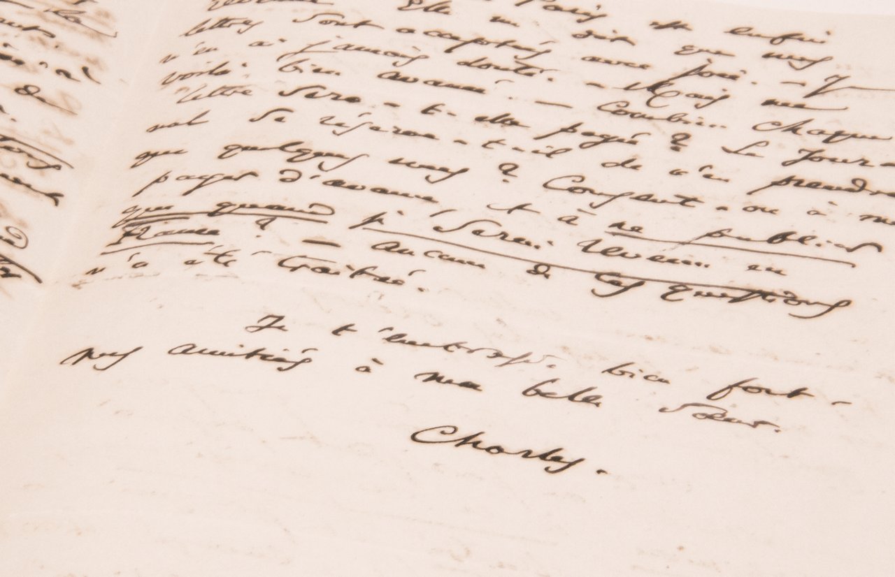 Lettre autographe signée adressée à sa mère par un Baudelaire …