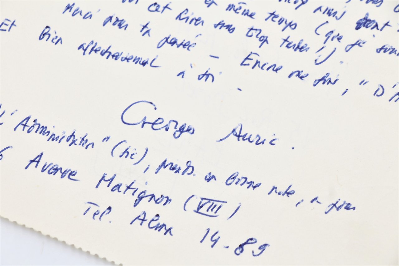 Lettre autographe signée adressée à son ami Carlo Rim à …