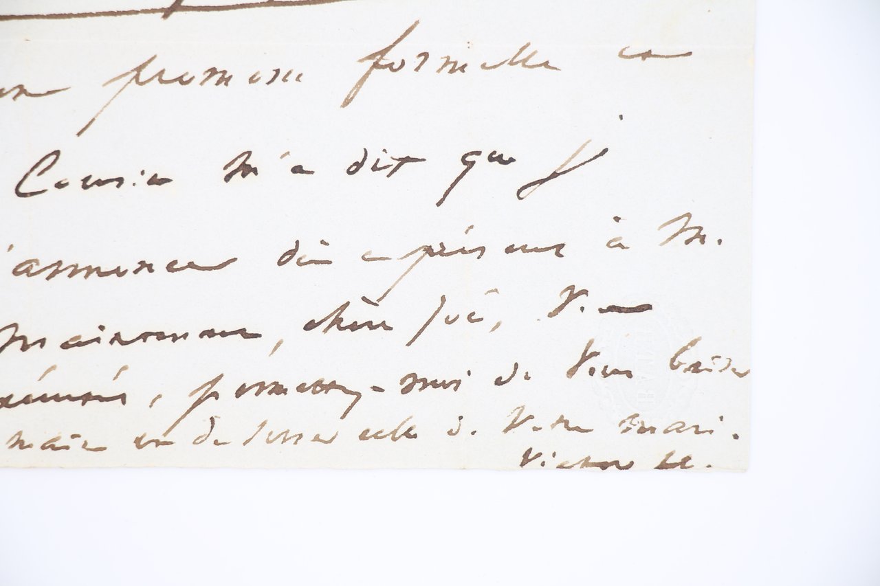 Lettre autographe signée adressée à Zoé du Vidal de Montferrier