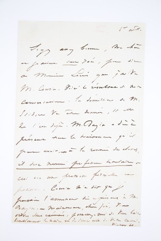 Lettre autographe signée adressée à Zoé du Vidal de Montferrier