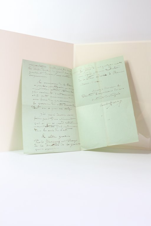 Lettre autographe signée au sujet d'une oeuvre attribuée à Raphaël …