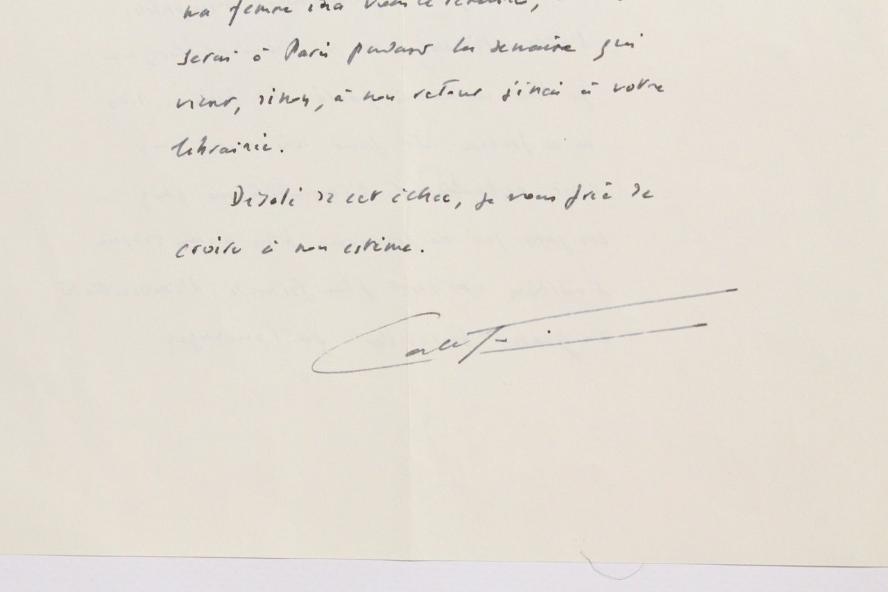 Lettre autographe signée c'est l'immobilisme chez ces gens qui ne …