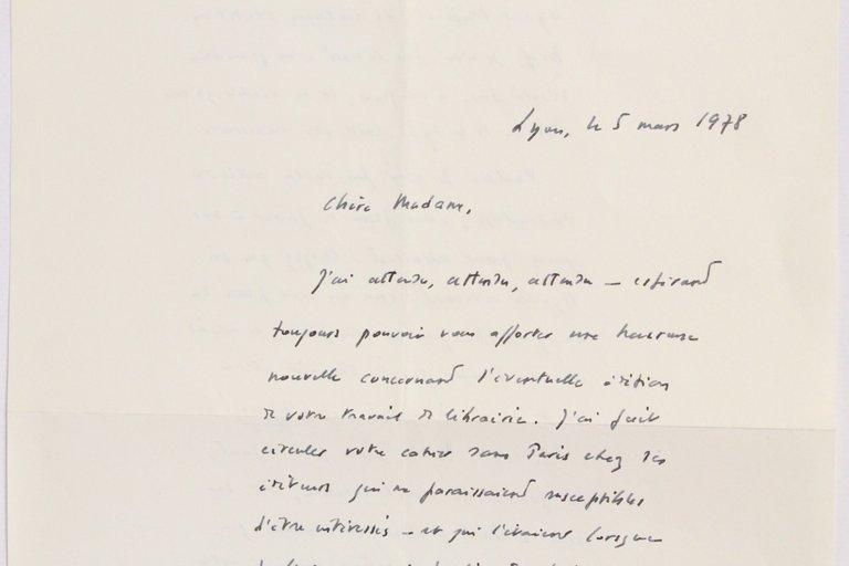 Lettre autographe signée c'est l'immobilisme chez ces gens qui ne …