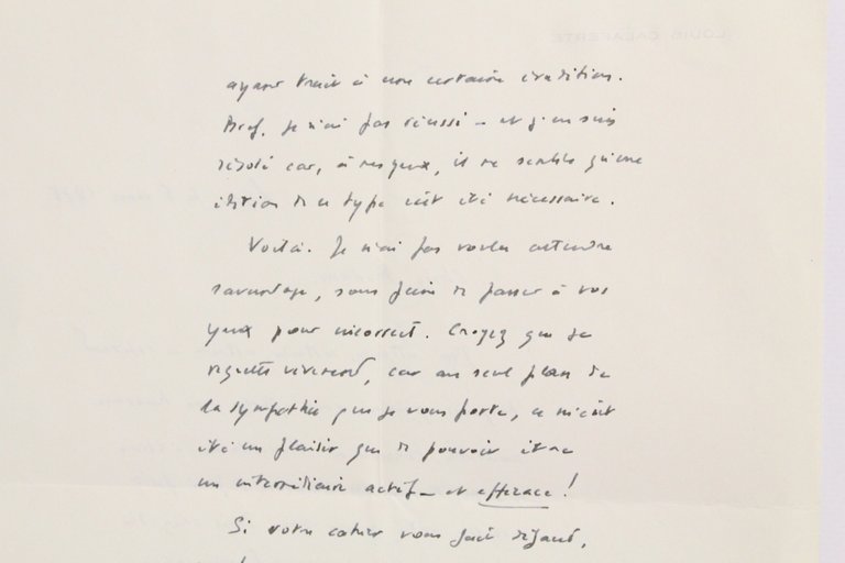 Lettre autographe signée c'est l'immobilisme chez ces gens qui ne …