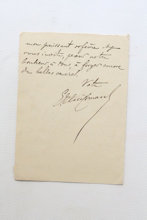 Lettre autographe signée « c'est l'invasion hollando-belge venue pour l'exposition …