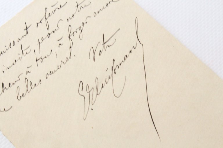 Lettre autographe signée « c'est l'invasion hollando-belge venue pour l'exposition …