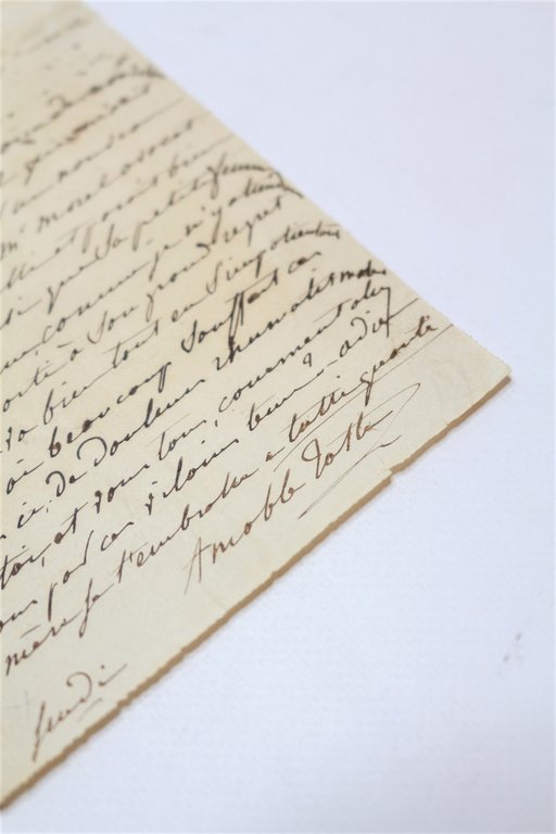 Lettre autographe signée d'Amable Tastu à sa belle-mère Élise Voïart