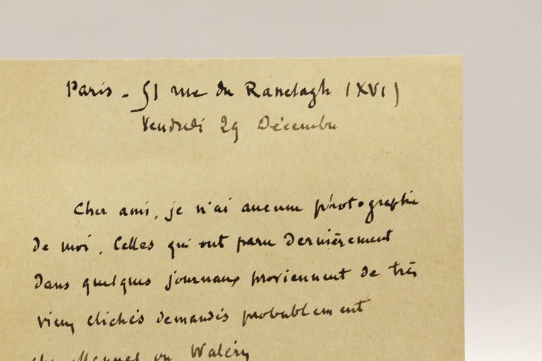 Lettre autographe signée d'Elémir Bourges
