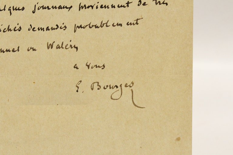 Lettre autographe signée d'Elémir Bourges