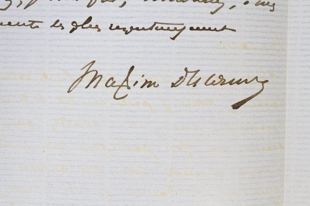 Lettre autographe signée de Maxime Du Camp